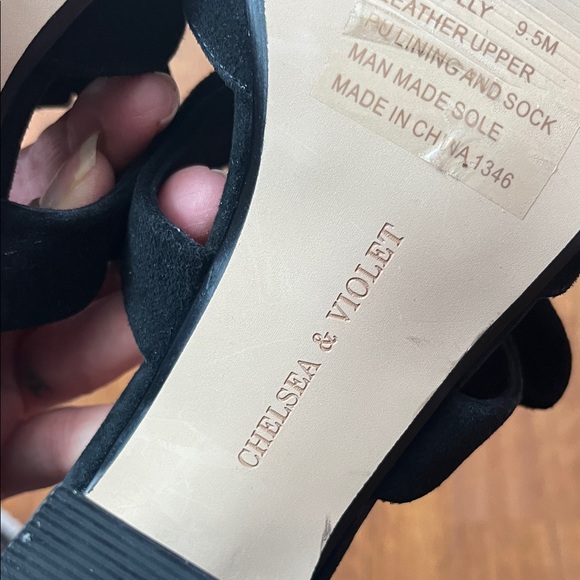 New Chelsea & Violet Black Suede Mules - Picture 10 of 13